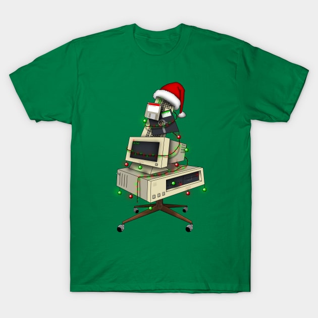 Retro Computer Christmas Tree! T-Shirt by BGL